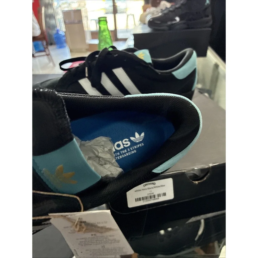 Adidas Men's Nora Skate Shoes JP8588 Black/ Cloud White/ Gold Metallic Size 11